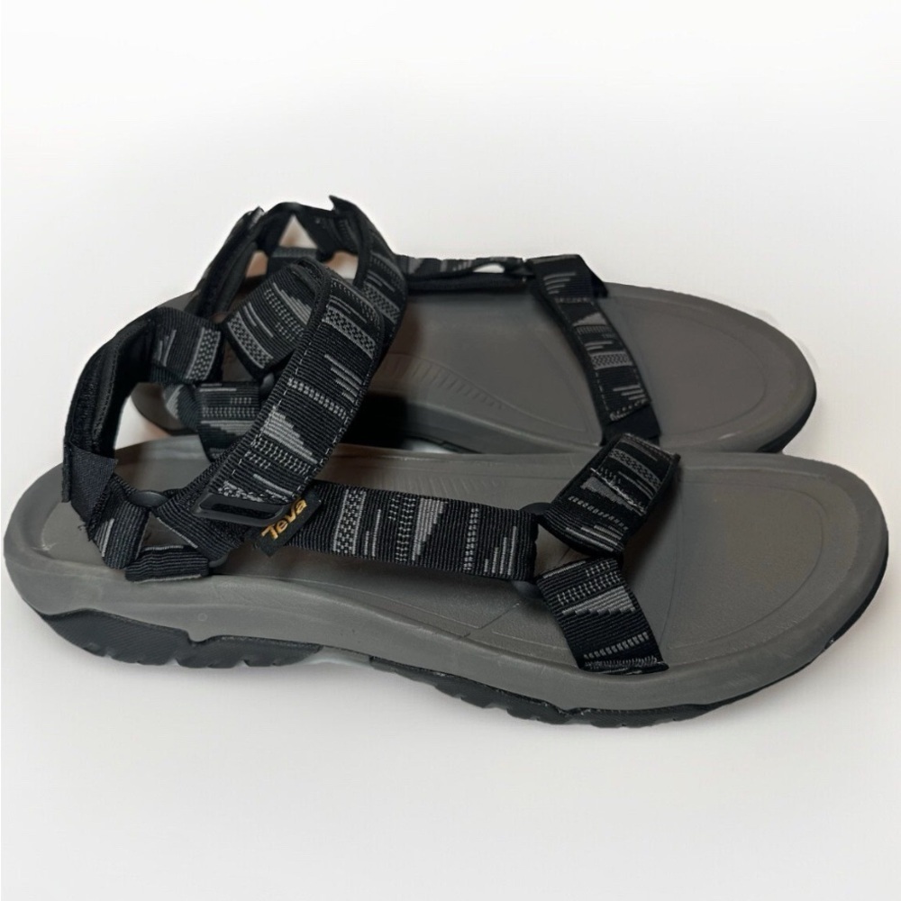 Teva Mens Hurricane XLT2 Sandals US Mens Sz 13 1019234 Black Grey Outdoor Hiking - Picture 1 of 11